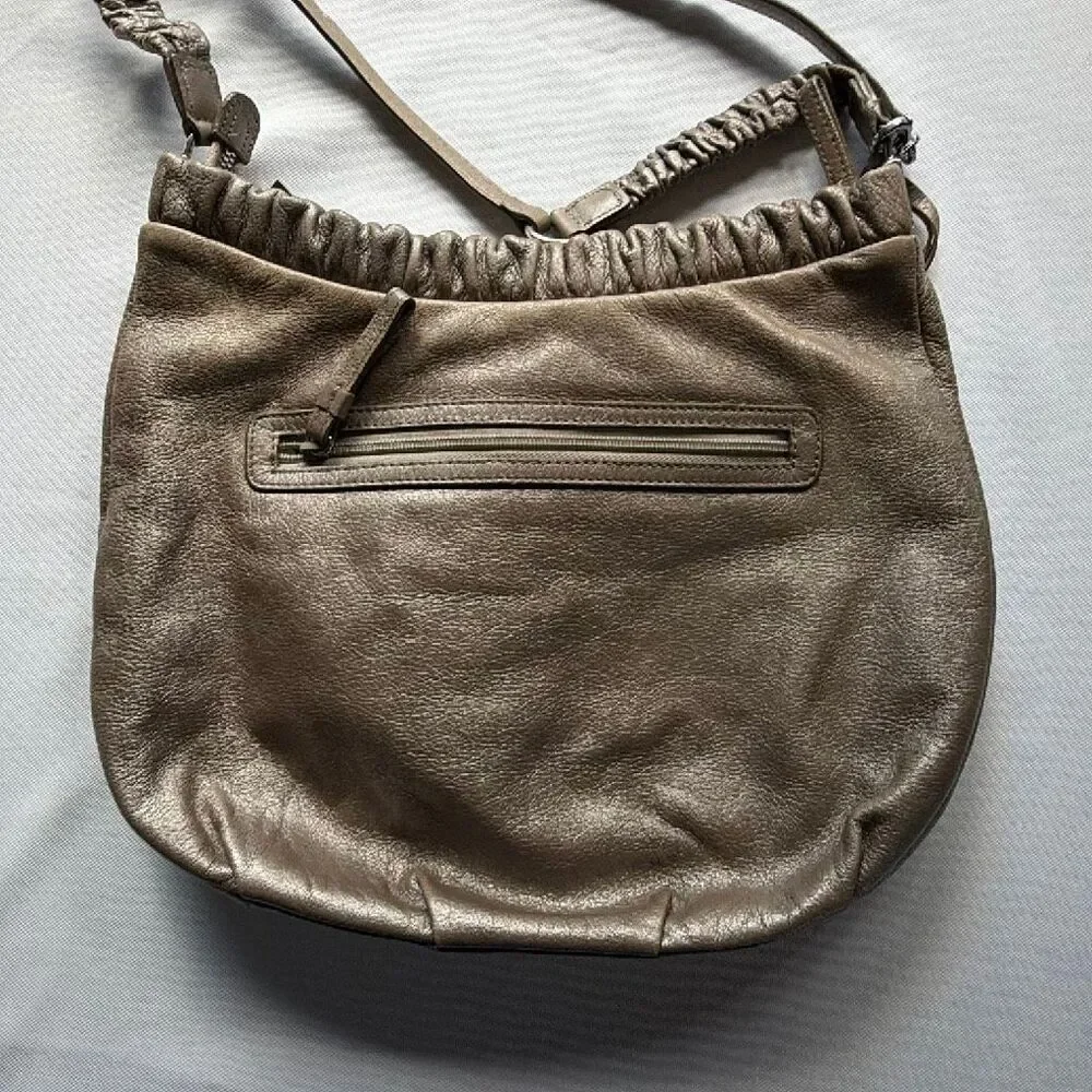 Brighton Bronze Leather Hobo Bag Purse adjustable Strap